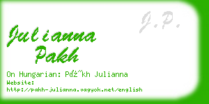 julianna pakh business card